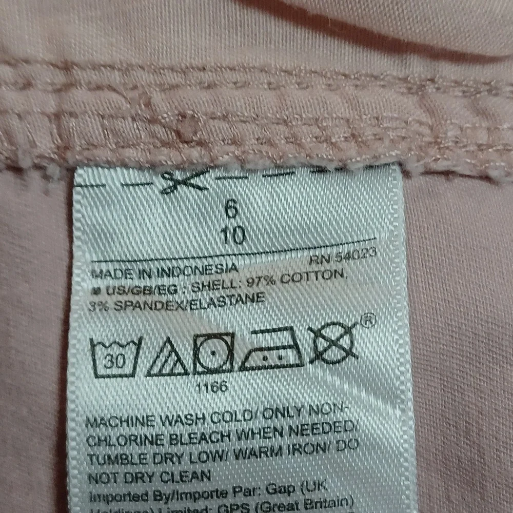 Gap Chino Pants Womens 6 Pink Girlfriend Chino 232528-06 Cotton Stretch Cropped